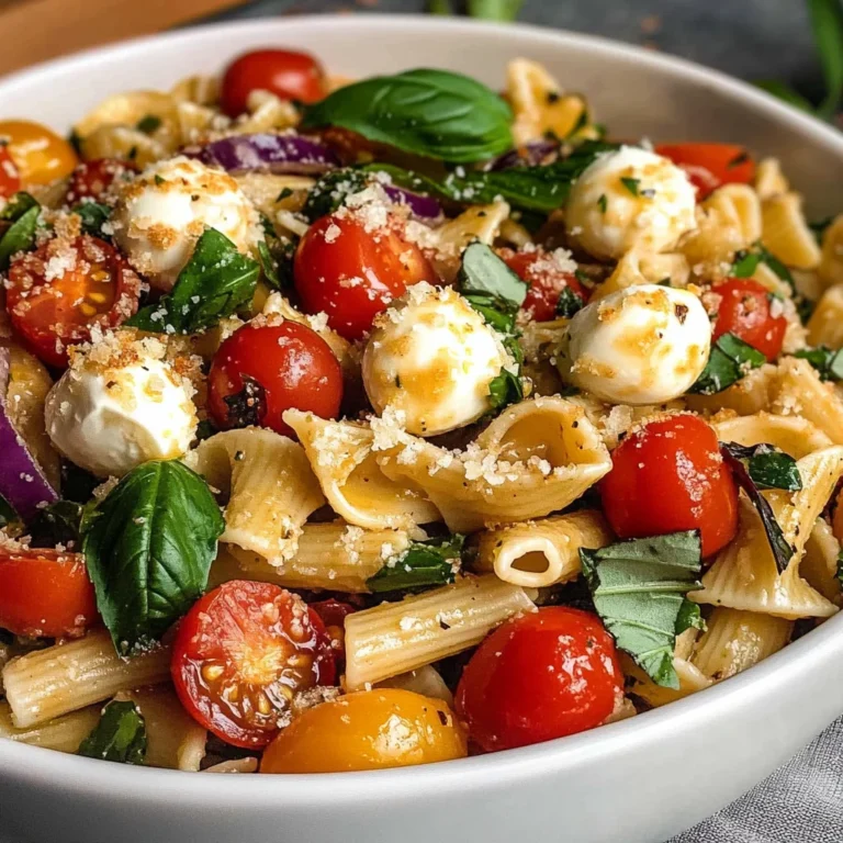 Bruschetta Pasta Salad With Mini Mozzarella Balls
