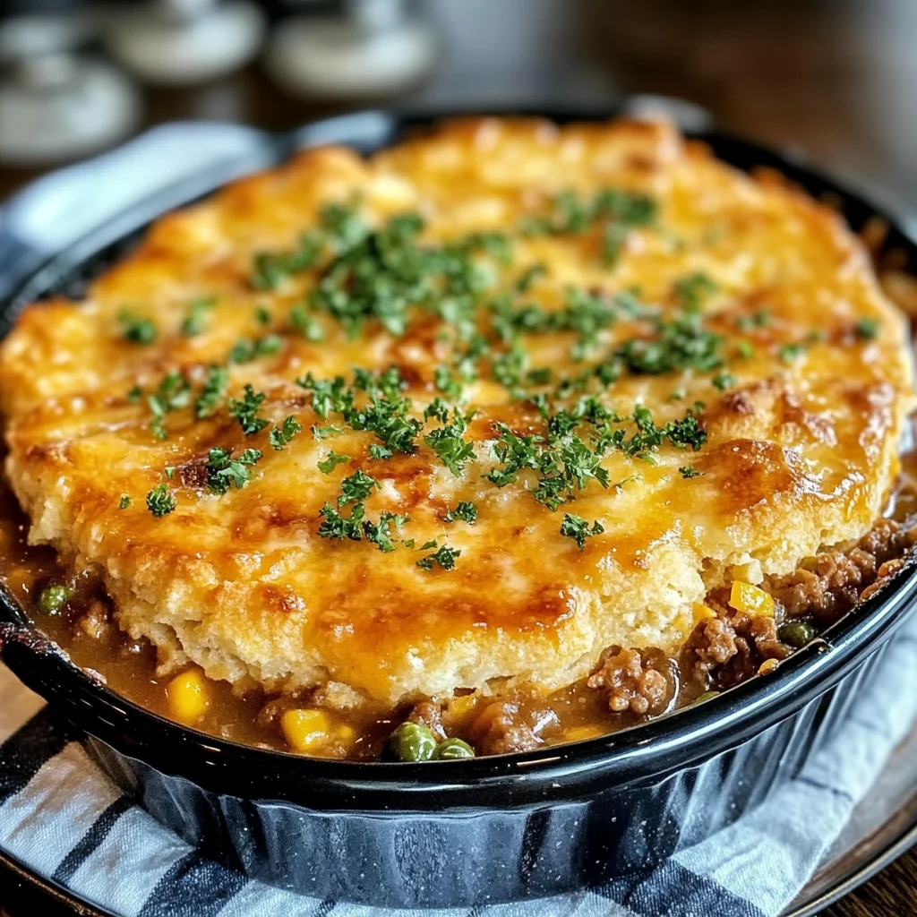 Cheddar Bay Ground Beef Cobbler