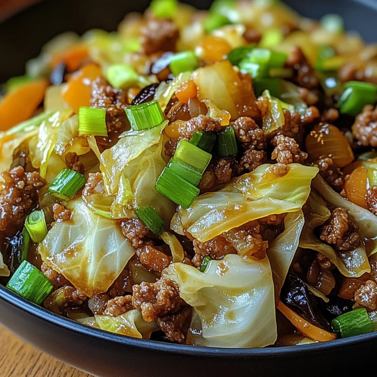 Chinese Ground Beef and Cabbage Stir-Fry