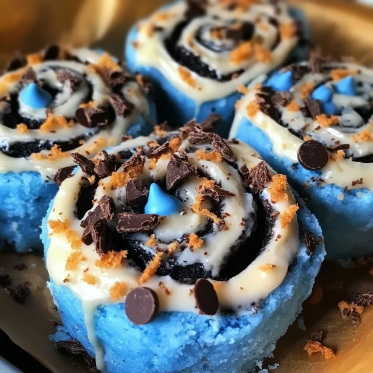 Cookie Monster Cinnamon Rolls Recipe