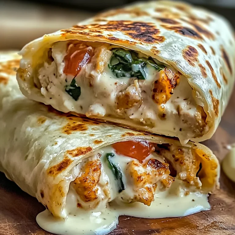 Creamy Chicken Spinach Wraps
