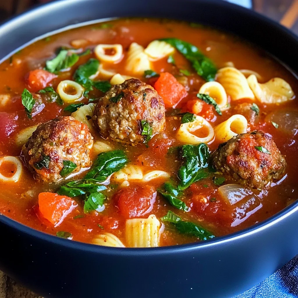 Creamy Italian Meatball Soup