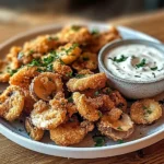 Crispy Fried Mushrooms with Cool Ranch Dip