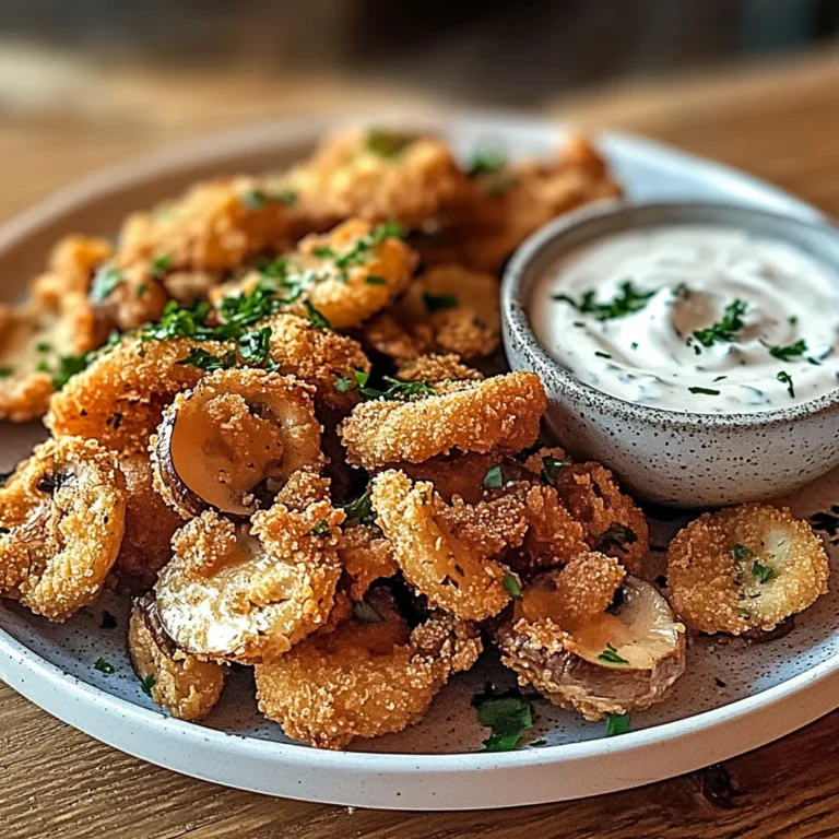 Crispy Fried Mushrooms with Cool Ranch Dip