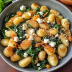 Crispy Gnocchi With Spinach And Feta