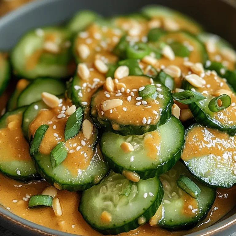 Cucumbers in Spicy Peanut Sauce