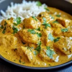 Easy Homemade Chicken Korma with Flatbread or Rice