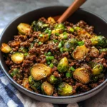 Ground Beef and Brussels Sprouts