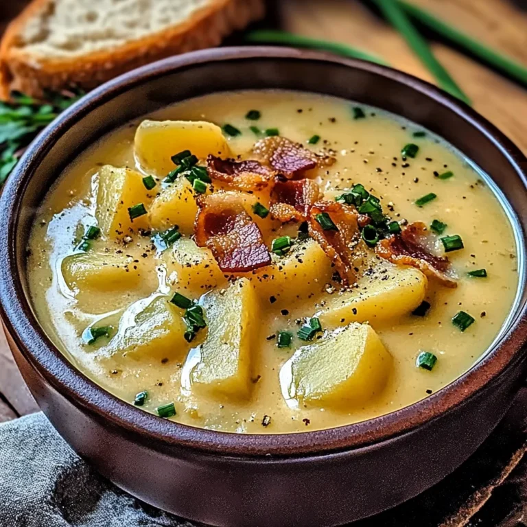 Hearty Cheddar Garlic Herb Potato Soup Recipe