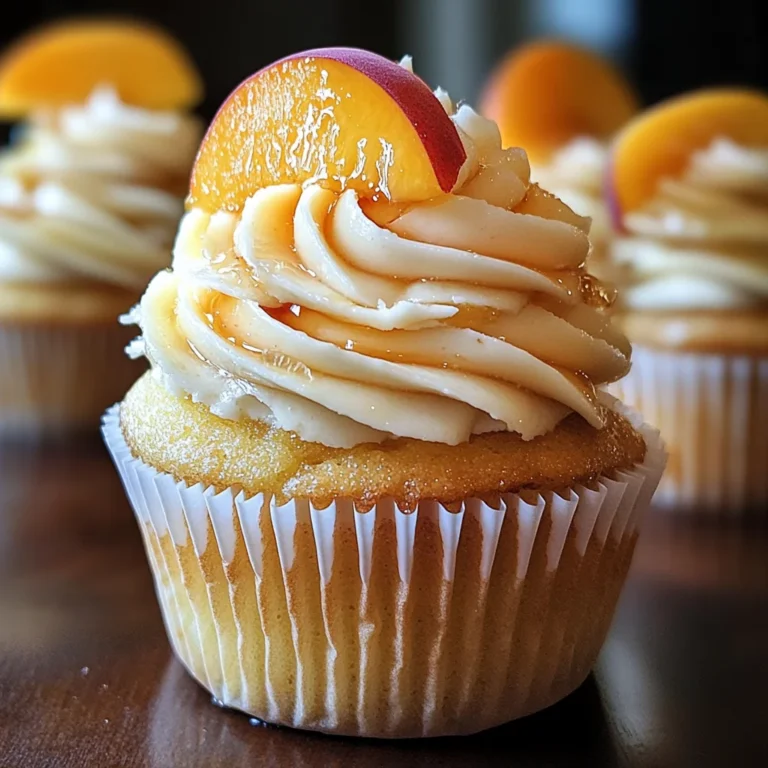 Honey Peach Cream Cheese Cupcakes