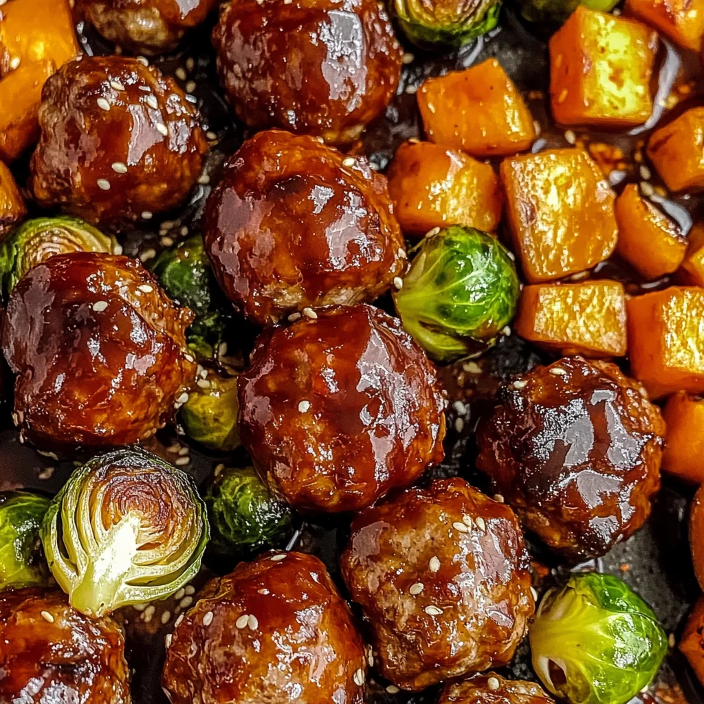Korean BBQ Meatballs and Vegetables