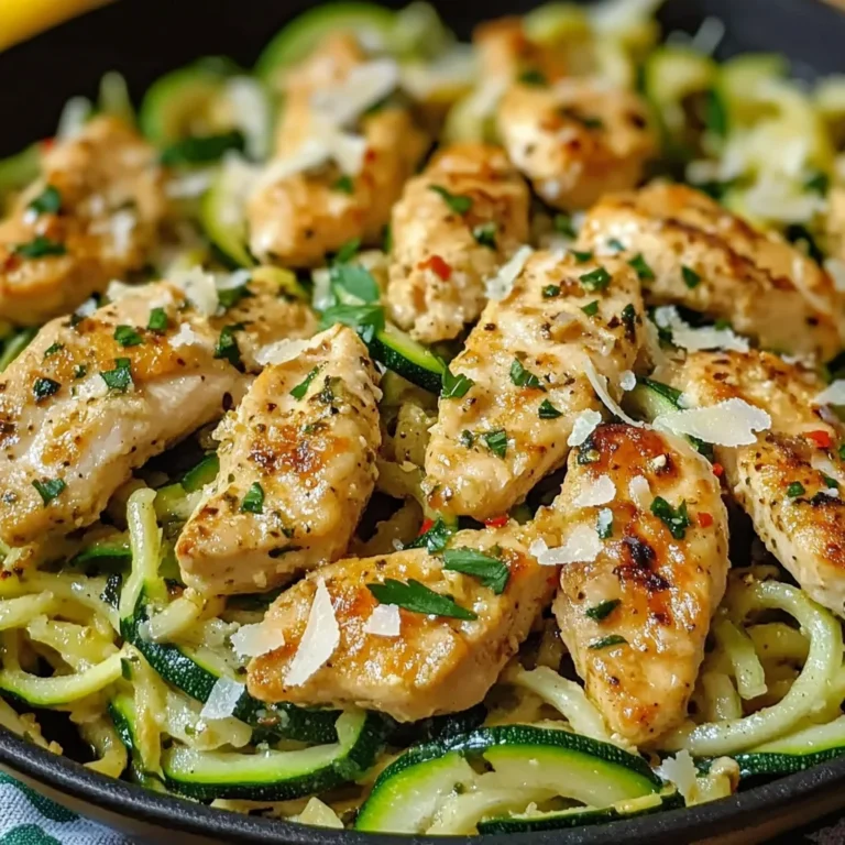 Lemon Garlic Chicken Zoodles