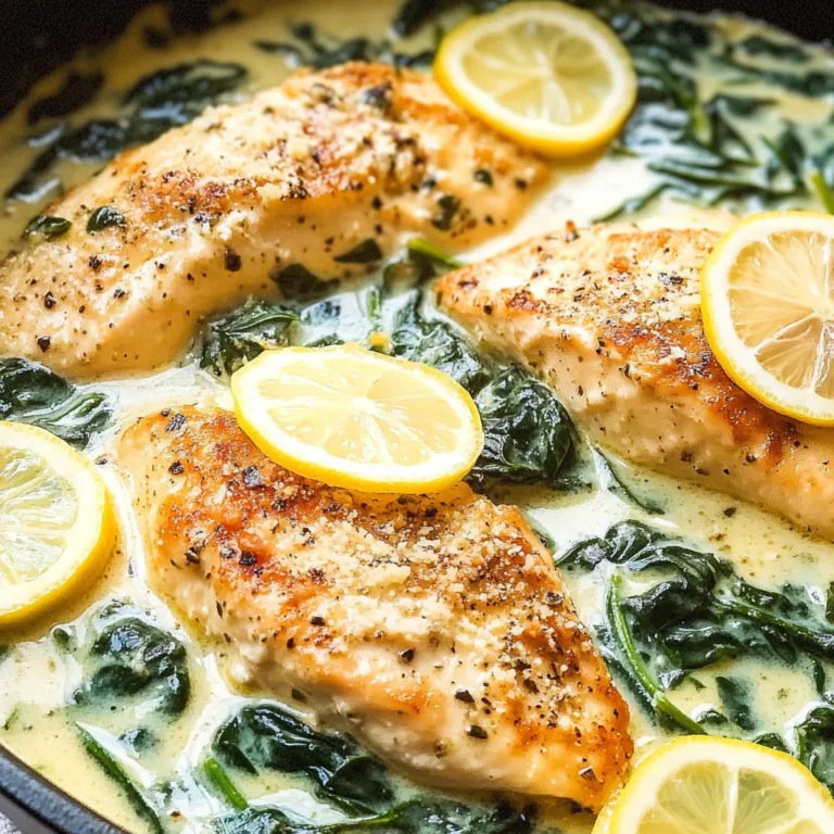 Lemon Parmesan Spinach Chicken