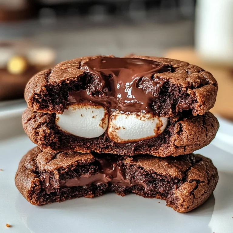 Marshmallow and Nutella Stuffed Chocolate Cookies
