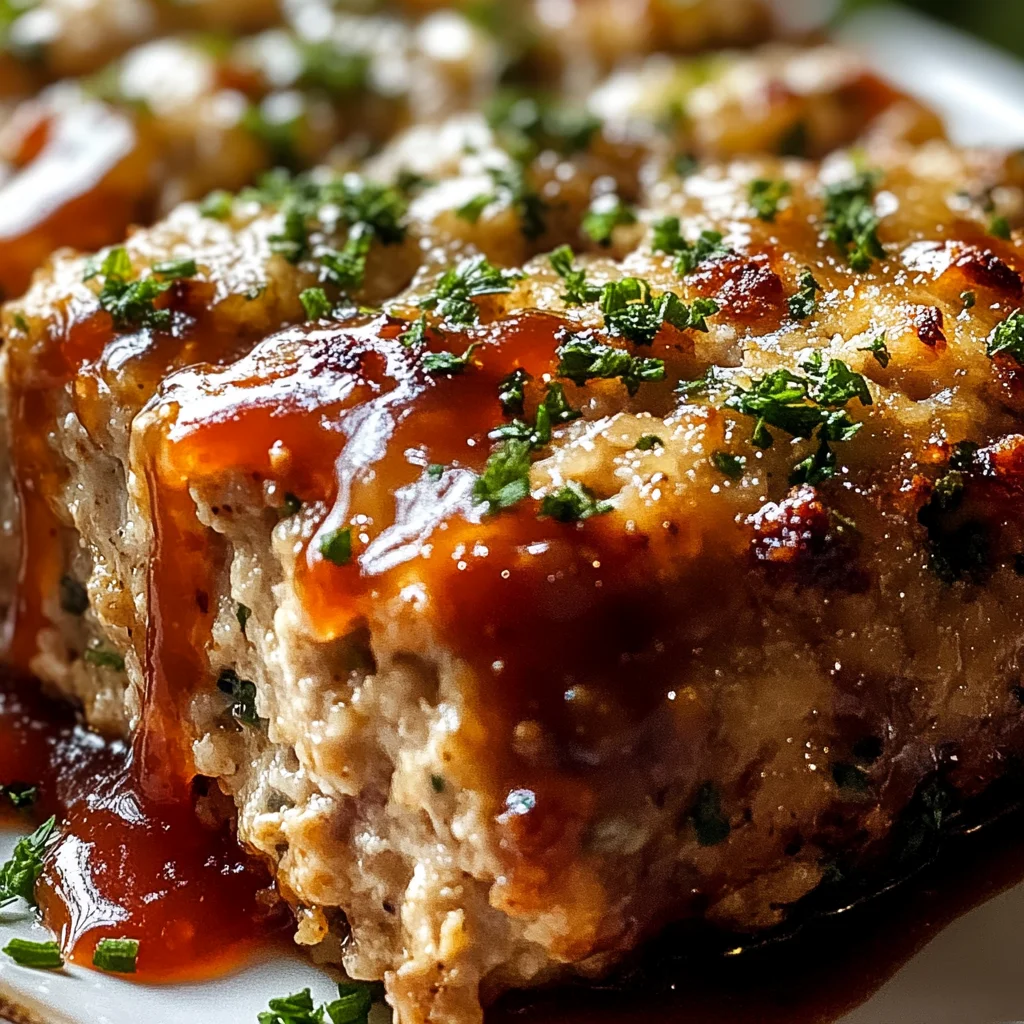 Melt-in-Your-Mouth Garlic Parmesan Chicken Meatloaf