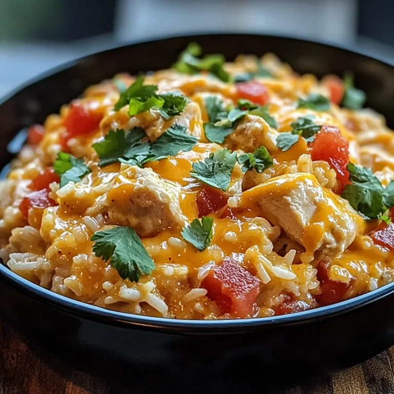 One Pot Queso Chicken and Rice : Easy Comfort Food