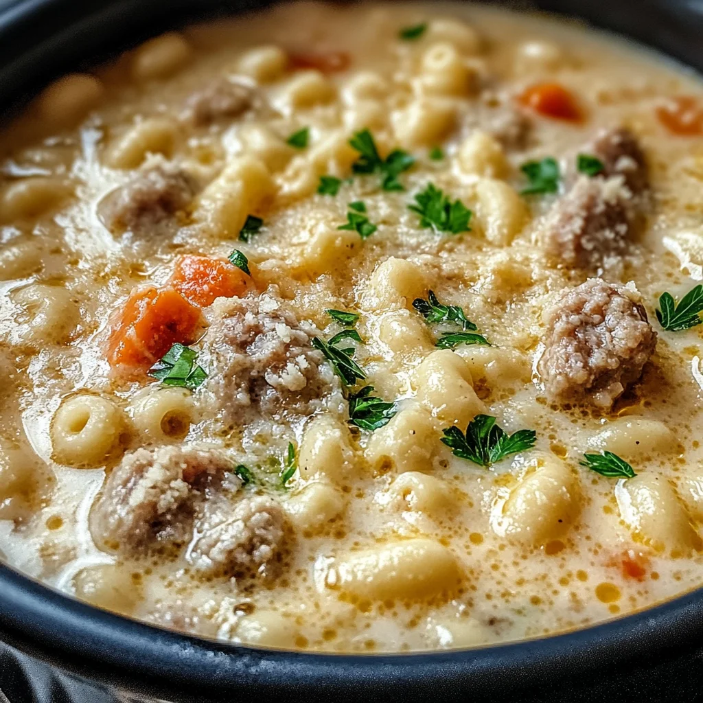 Parmesan Italian Sausage Ditalini Soup