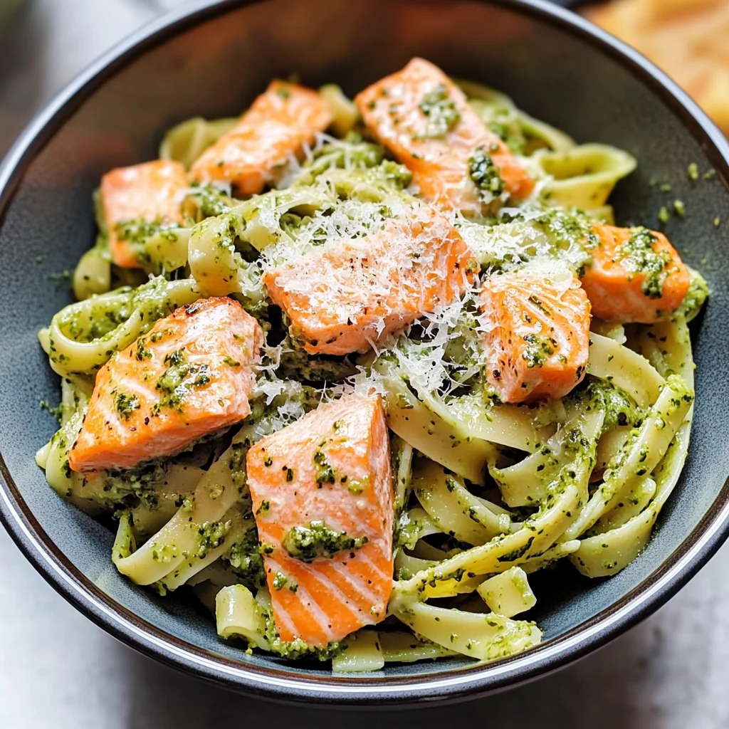 Salmon Pesto Pasta