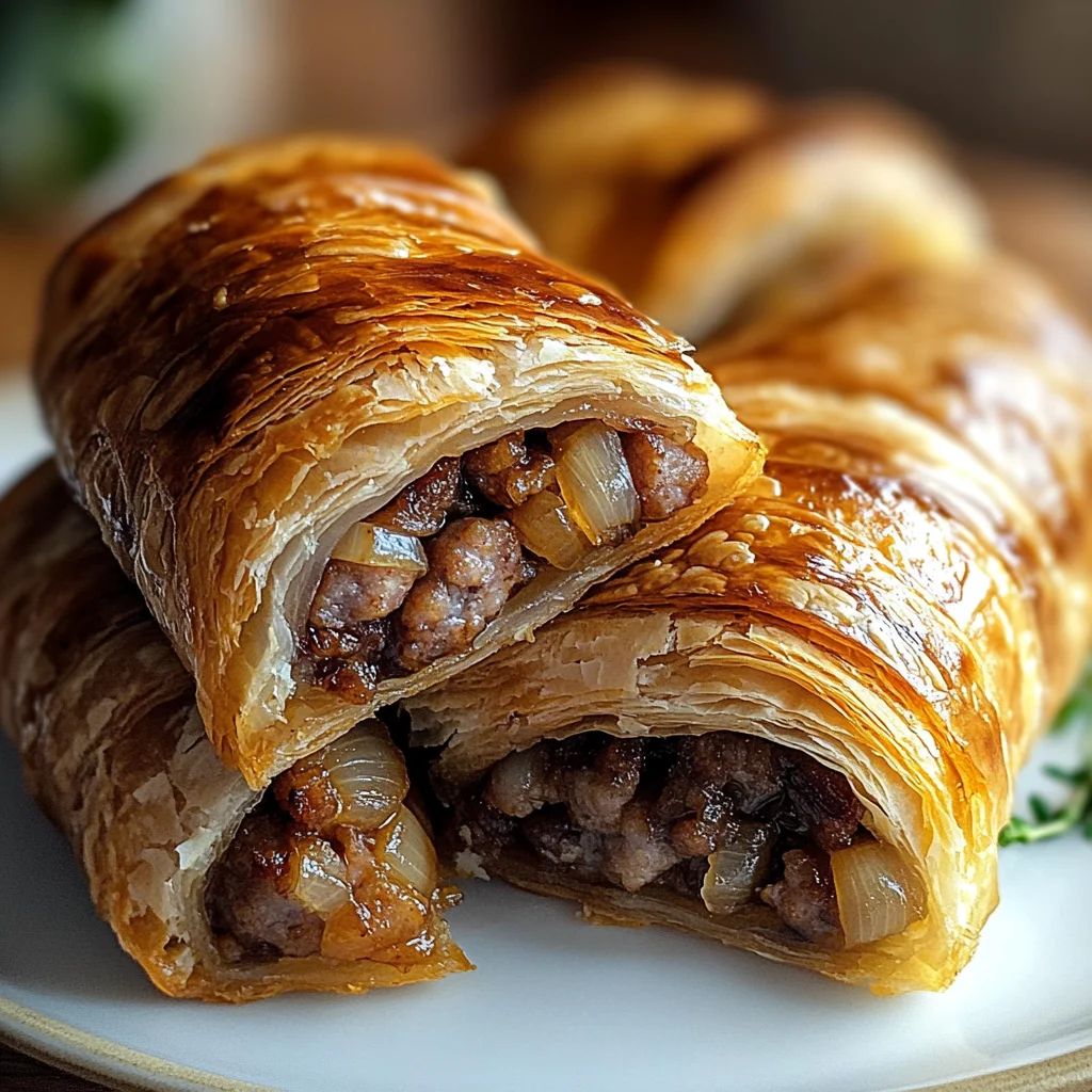 Savory French Onion Sausage Rolls