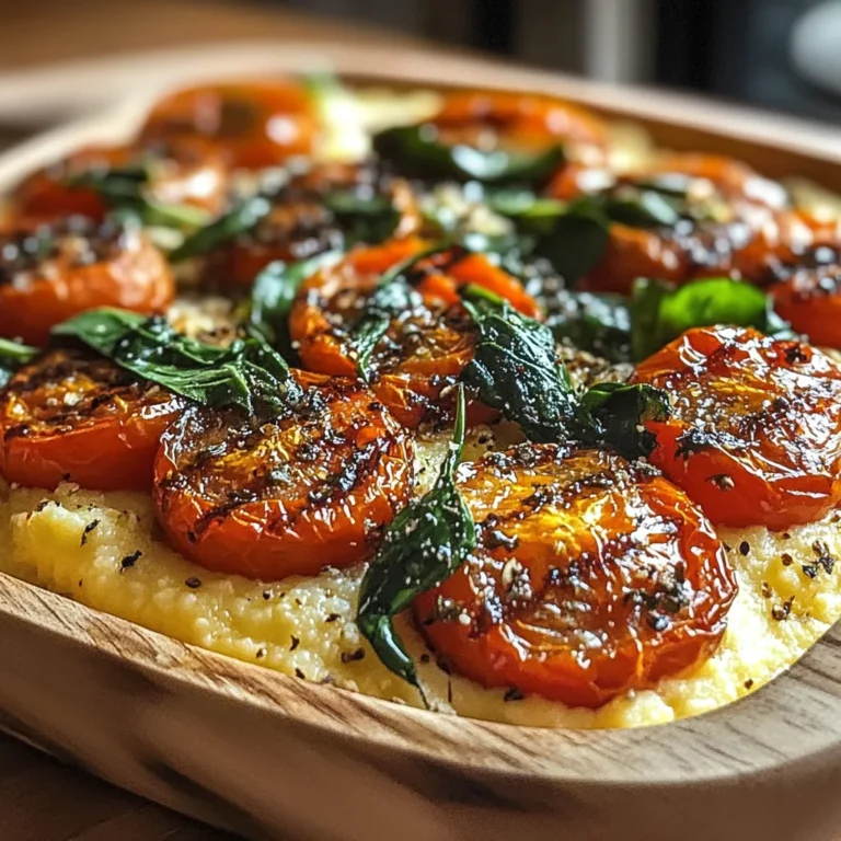 Savory Herbed Polenta & Roasted Tomato Bake