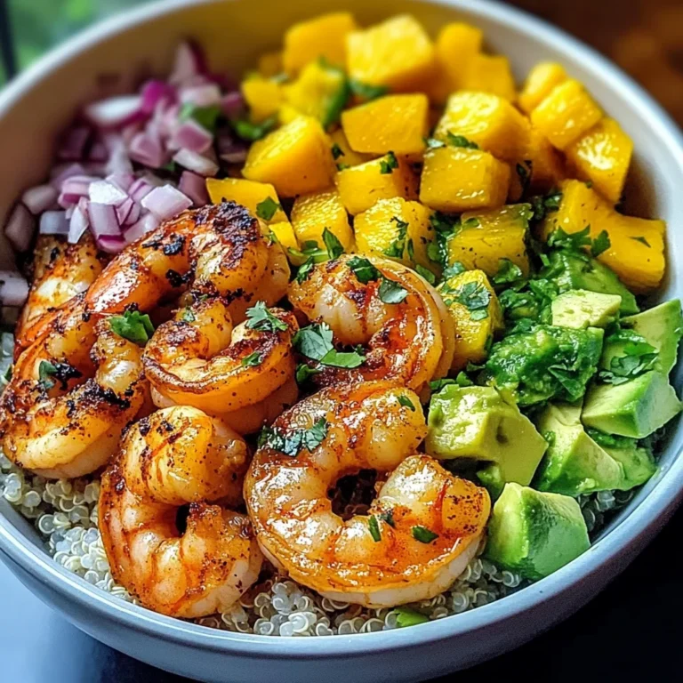 Shrimp Avocado Mango Bowls