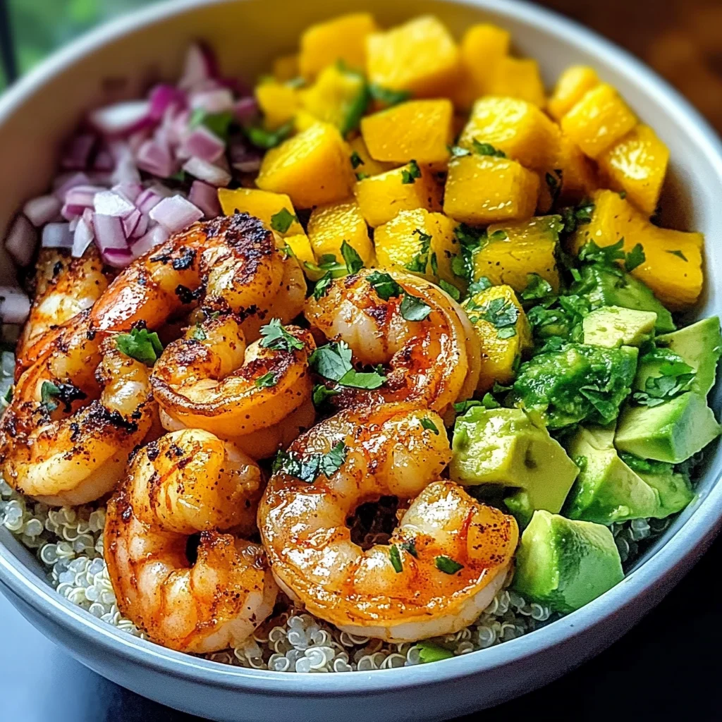Shrimp Avocado Mango Bowls