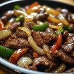 Sizzling Chinese Pepper Steak with Onions