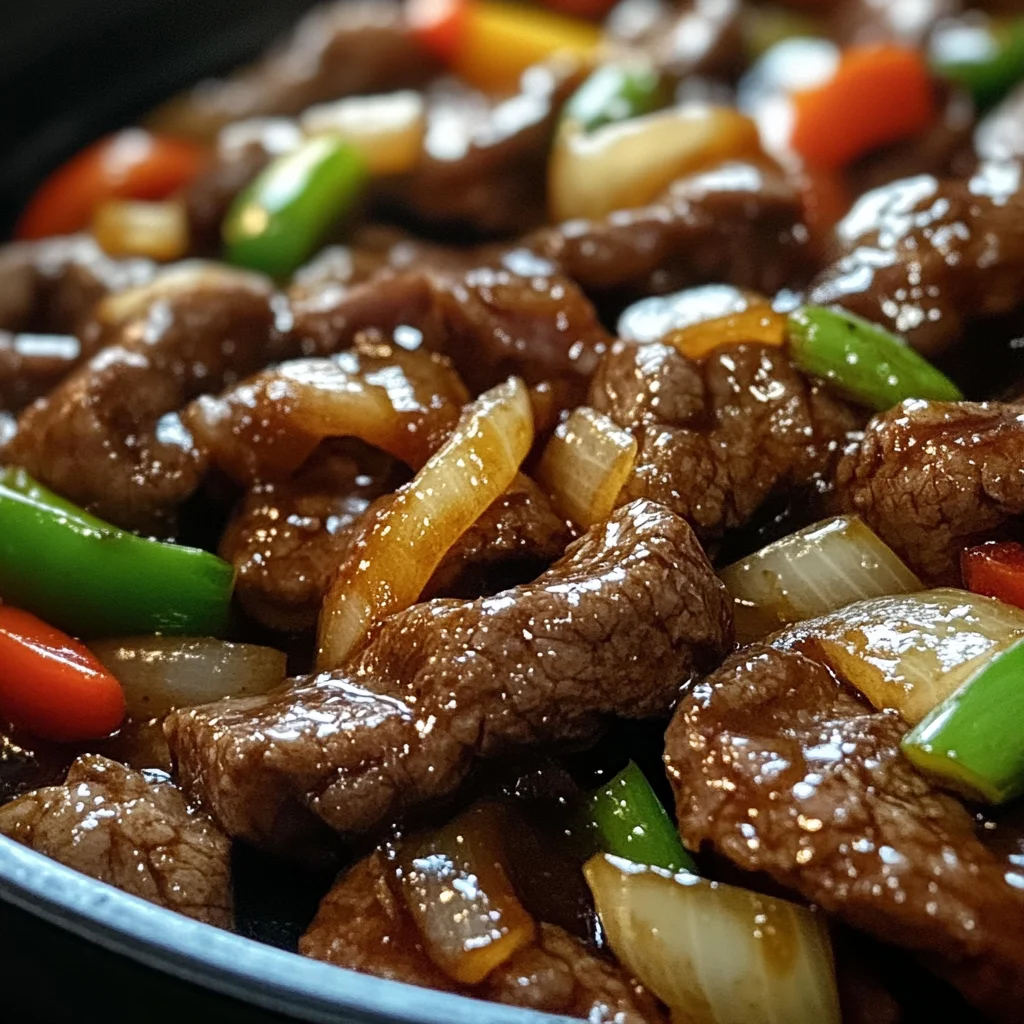 Sizzling Chinese Pepper Steak with Onions