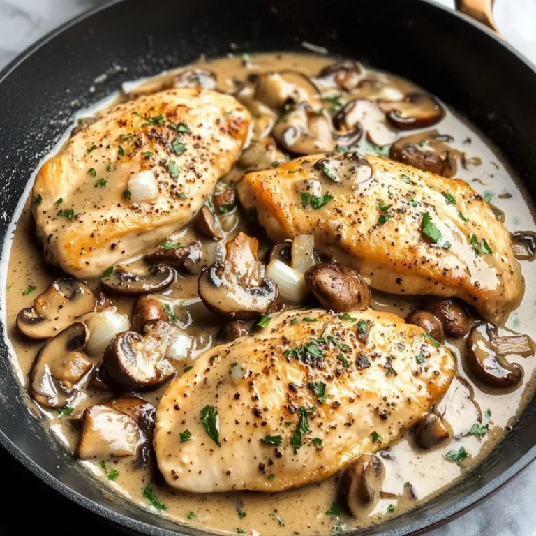 Skillet Chicken and Mushroom Wine Sauce