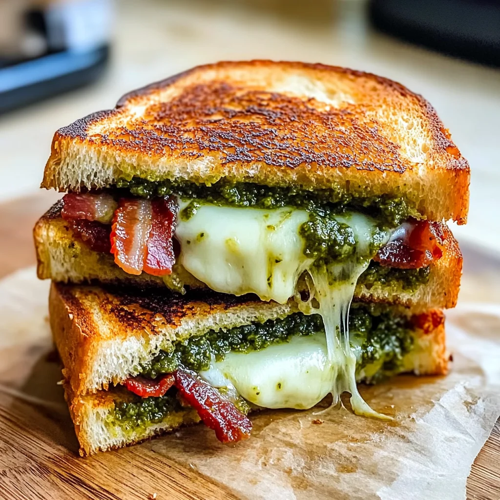 Sourdough Pesto Grilled Cheese