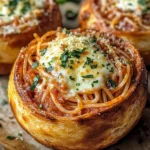 Spaghetti Garlic Bread Bowls