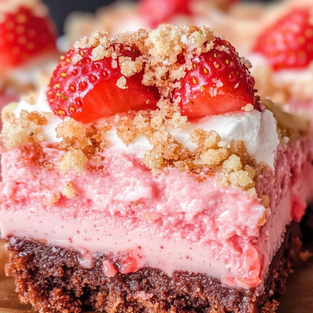 Strawberry Crunch Brownies