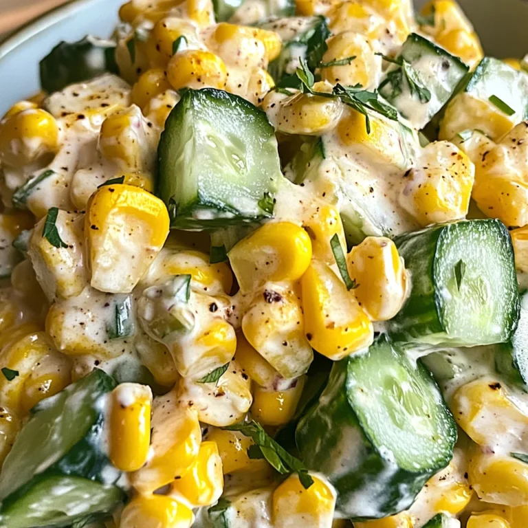 Street Corn Creamy Cucumber Salad