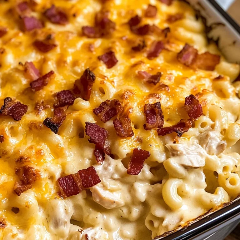 Chicken Turkey Bacon Ranch Mac and Cheese Casserole