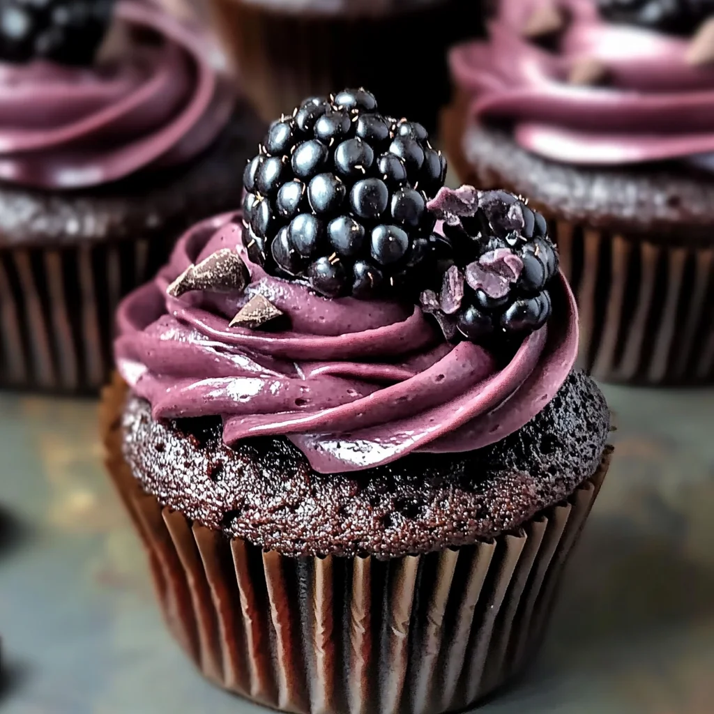 Dark Chocolate Blackberry Cupcakes: Indulge in a Decadent Dessert Delight