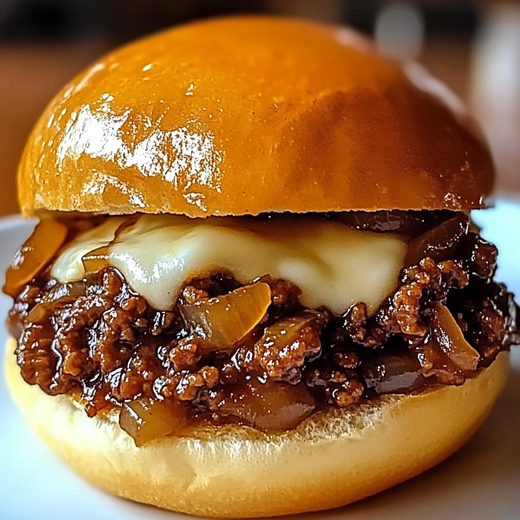 French Onion Beef Sloppy Joes