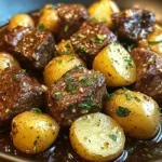 Garlic Butter Beef Bites with Potatoes