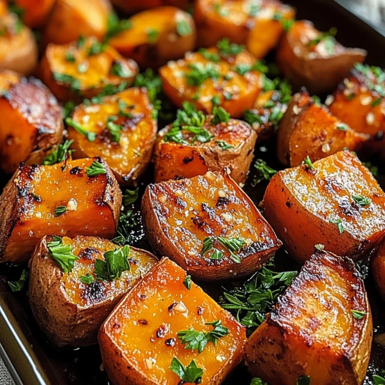 Garlic Butter Roasted Sweet Potatoes: A Delicious and Easy Recipe