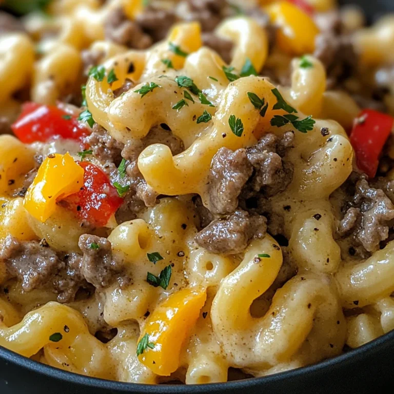 High-Protein Creamy Philly Cheesesteak Mac & Cheese