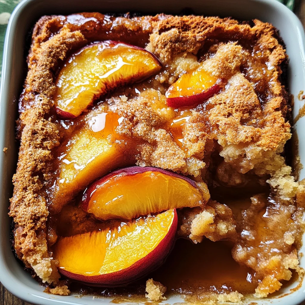 Old School Easy Brown Sugar Peach Cobbler