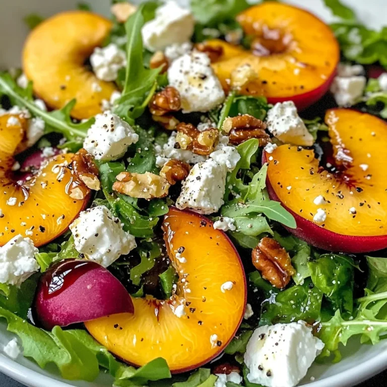 Simple Peach Feta Salad